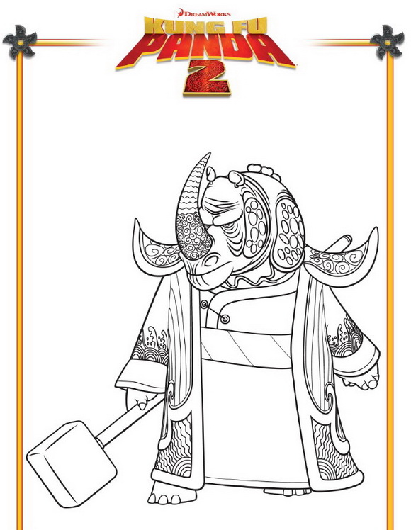 Kids-n-fun.com | Create personal coloring page of Kung Fu Panda 2 ...
